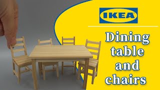 MINIIKEA |DIY  dining table combination model  Miniature tutorial home furniture/餐桌組合模型教程家居家具【 #36】