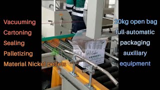 Full AUTO packaging auxiliary equipment vacuuming, cartoning, sealing, palletizing | Nickel pellets