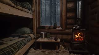 Cozy Cabin | Fireplace and Snowstorm Ambience for Sleep and Stress Relief