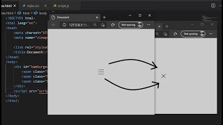 Animated Hamburger menu button HTML CSS Javascript