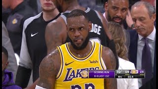 LeBron James Ties the Game with Clutch Shot | Lakers vs Spurs | October 22, 2018