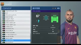 Barcelona フェイス＆能力【ウイイレ2019】pes2019 face ＆ ability