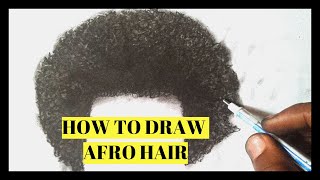 How to draw Afro hair  | how to draw curly Hair