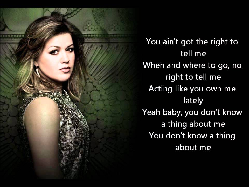 Kelly Clarkson - Mr. Know It All ( Lyrics On Screen ) - YouTube