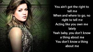 Kelly Clarkson - Mr. Know It All ( lyrics on Screen )