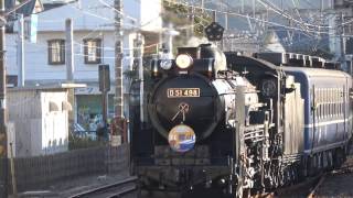 【４Ｋ、高音質】ＳＬ館山号館山駅到着