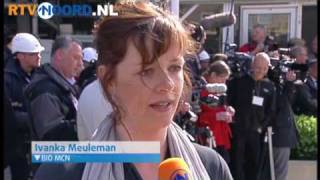 Beatrix en Zweeds koningspaar in Groningen