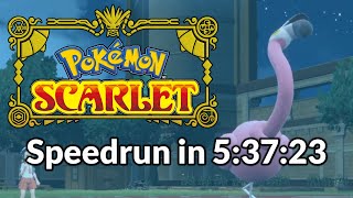 Pokemon Scarlet Any% Speedrun in 5:37:23