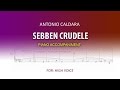 SEBBEN CRUDELE / Karaoke piano / ANTONIO CALDARA / High Voice