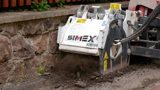 Simex PL 5020 self-leveling planer for skid steer loader - road milling applicat