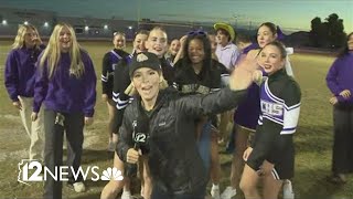 Students at Queen Creek HS ready for big Friday night game