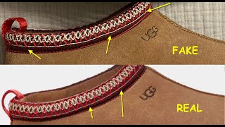 UGG Tazz real vs fake. How to spot fake UGG Tazz slippers