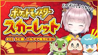 【ポケモンSV】うに爺はスカーレット！パルデア地方に立つ。スタートダッシュ最速配信【うに爺/VTuber】