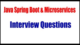 Java Spring Boot & Microservices | Java Spring Boot & Microservices Interview Questions | DURGASOFT