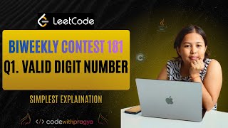 Leetcode Biweekly Contest 181 | Valid Digit Number | Q1 | Leetcode 3908