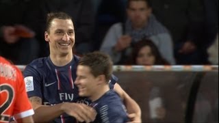 30th goal Zlatan IBRAHIMOVIC (50') - FC Lorient - Paris Saint-Germain (1-3) / 2012-13