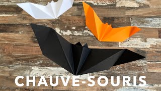 Comment faire une Chauve-souris en Origami 🦇 (FACILE) Halloween Batman