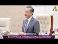 China's FM Wang Yi to Visit Singapore, Malaysia, and Cambodia