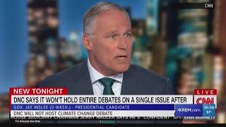 Gov. Inslee claims DNC refusing climate change as debate topic