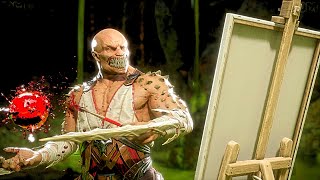 MK11 All Characters Paint Skarlets Stick Figure Painting (All Characters Perform Skarlet FRIENDSHIP)