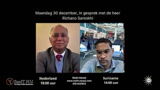 Richano Santokhi niet van plan terug te keren naar Suriname onder deze PG I SUN WEB TV I