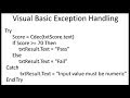Visual Basic  Exception Handling