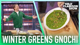 Jamie Oliver Teaches Kelly Clarkson Simple Winter Greens Gnocchi Recipe