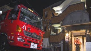 福岡市南区のマンションで火災　住人の女性が意識不明で搬送