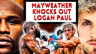 Mayweather Accidently KNOCKED OUT Logan Paul 😱 #shorts #loganpaul #mayweather