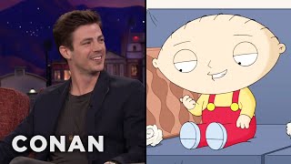 Grant Gustin Is Flattered By Stewie’s Crush On Him | CONAN on TBS