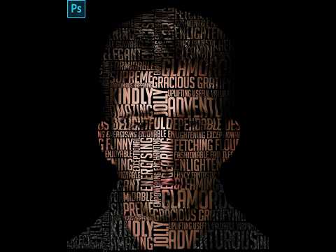 #shorts Text Portrait Effect Photoshop Tutorial