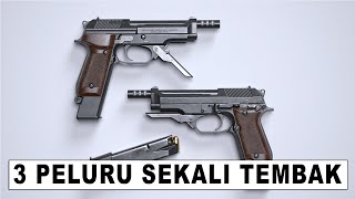 BERETTA 93R, PISTOL OTOMATIS YANG MENGGUNAKAN SISTEM THREE SHOT BURST