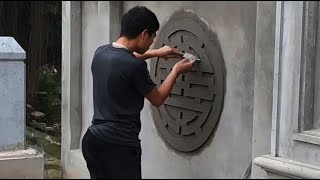 Xem Anh Thợ Mông To Đắp Chữ Thọ Và Cái Kết Quá Đẹp | Creative Construction