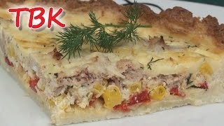 Tuna, Red Pepper and Potato Quiche (Gluten Free) - Titli's Busy Kitchen