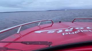 Airboat Crossing Lake Michigan in February