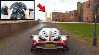 Forza Horizon 4 Lamborghini Veneno (Steering Wheel + Paddle Shifter) Gameplay