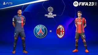 FIFA 23 - PSG vs AC Milan | UEFA Champions League 23/24 Full Match | PS5™ Gameplay [4K60]