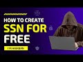 How to create SSN for free || Free SSN tutorial || Cash App Venmo SSN tutorial