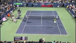 Spectacular slamdunk smash by Gael Monfils U.S Open 2011