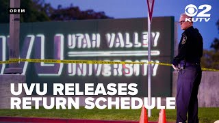 UVU releases return schedule for faculty, students after Charlie Kirk assassination