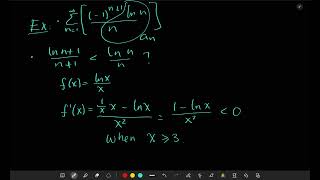 Infinite series: Alternating series test