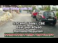 5.5 Cent / Land for sale/ Ramanathapuram/COIMBATORE/ Kongu Nagar/East plot/ Size : 40x60/Prime Area/