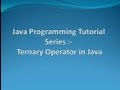Ternary Operator in Java