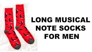 LONG MUSICAL NOTE SOCKS FOR MEN