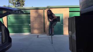 My Vurtego Pogo Stick! Goofing around at the storage!