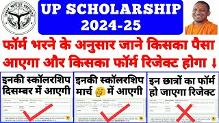 UP Scholarship Latest News Today 2024-25 |UP Scholarship Kab Tak Aayegi/up scholarship 2024-25 apply