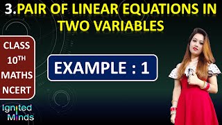 Example 1 | Linear Equations | Chapter 3 | Class 10th Maths