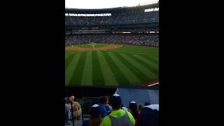 Guy runs into the field during a baseball game