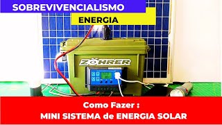 Mini sistema de energia solar portátil