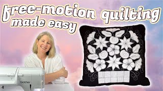 free-motion quilting for applique made easy!! 10 easy steps to learning free-motion quilting